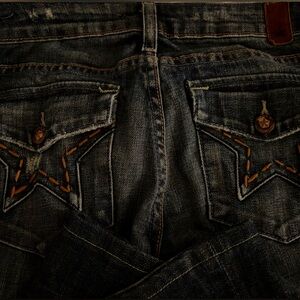 People's Liberation Dark Blue Flare Jeans